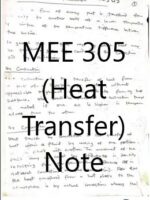 MEE 305 (Heat Transfer) Note