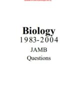 Biology JAMB Past Questions
