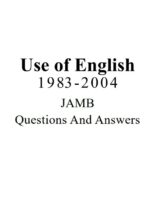 Use of English JAMB Past Question
