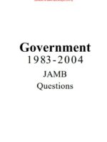 Government JAMB Past Questions