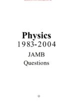 Physics JAMB Past Questions
