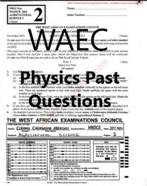 WAEC Physics Past Questions | pdf DOWNLOAD