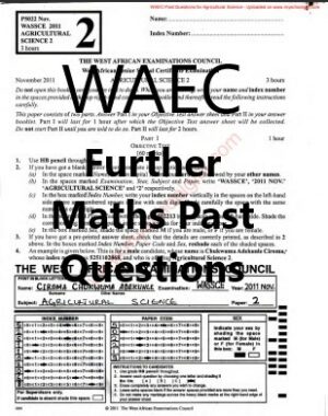 WAEC Further Mathematics Past Questions | pdf DOWNLOAD