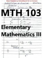 MTH 103: Elementary Mathematics III